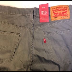 NWT Levi’s 513 slim Straight jeans gray  sz 30/32